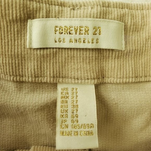 Forever 21 Premium Corduroy Mini Skirt Size 27 - Picture 9 of 9
